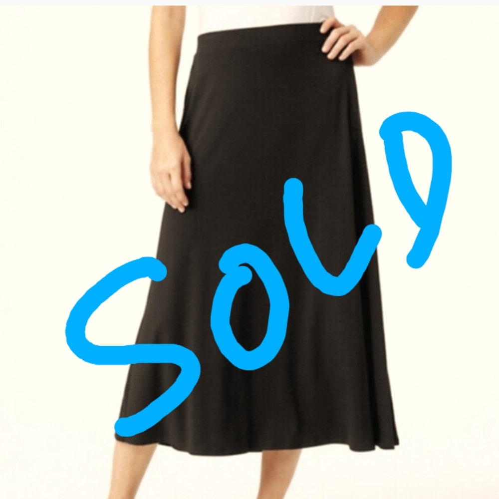 REFORMATION A-Line flare jersey Midi Skirt Medium - Picture 1 of 10